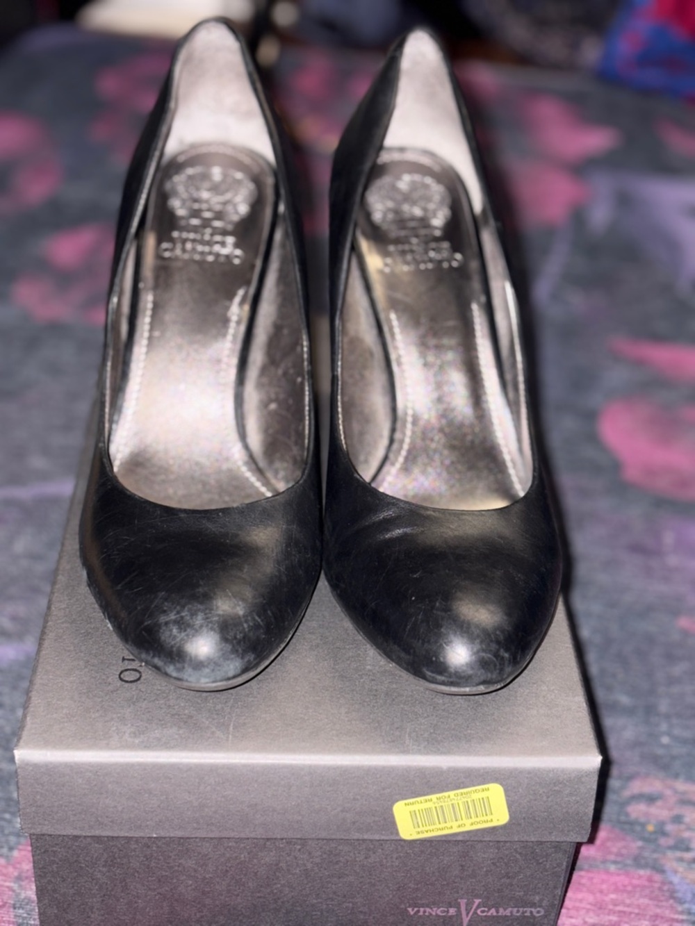 Vince Camuto Black Baby Calf heels
